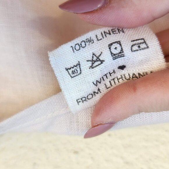 LINEN HANDMADE STUDIO Beige Wrap Dress - Picture 6 of 6